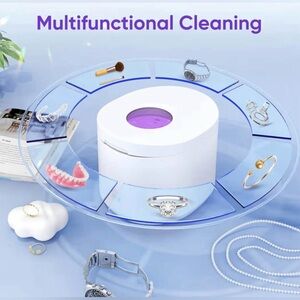 Ultrasonic Retainer Cleaner Machine for Denture Cleaning, Mouth Guard & Jewelry